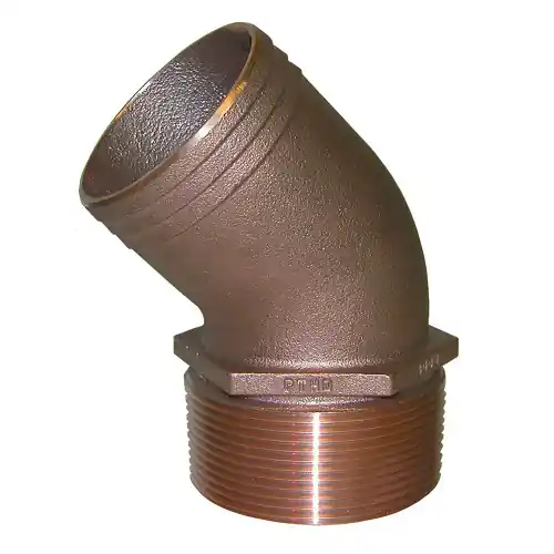GROCO 2" NPT Bronze 45 Degree Pipe to 2" Hose PTHD-2000 Popular