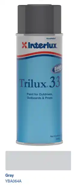 Interlux Trilux 33 Aerosol Aluminum Paint- Gray- 16oz94-YBA064A16 Free Delivery