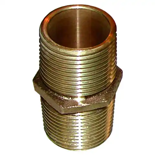 GROCO Bronze Pipe Nipple - 1" NPT PN-1000 Limited Edition