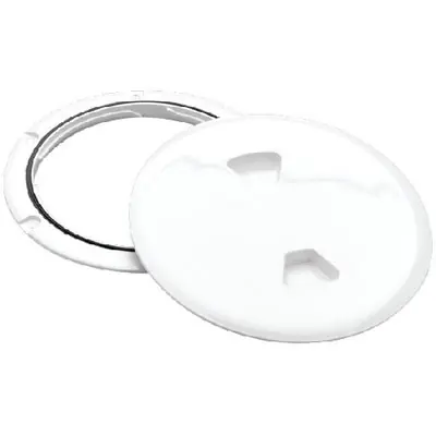 Markdown Beckson Marine 5 White Screw-in Deckplate with Overlap Cov Dp50-W