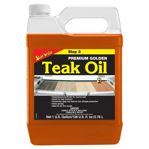 Starbrite Marine Premium Golden Teak Oil Gallon Ideal for Boats 85100 Limited Edition