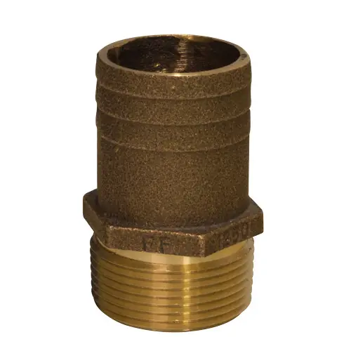 GROCO 1-1/4" NPT x 1-1/2" Bronze Full Flow Pipe to Hose Straight Fitting FF-1250 Shop Now