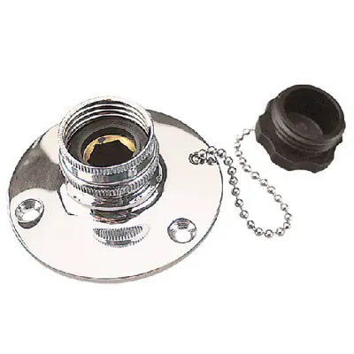 Sea-Dog Line Chrome Brass Fresh Water Inlet 512110-1 Modern