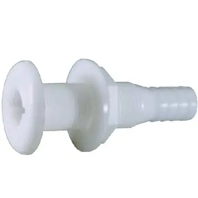 Grab Now Attwood Marine Thru-Hull Connector 5/8" White 3872-3