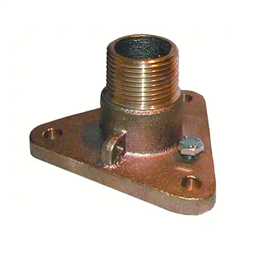 GROCO 1-1/4" Bronze NPS to NPT Flange Adapter IBVF-1250 Secure Checkout