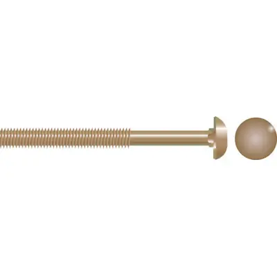 Worldwide Shipping Seachoice 1/2-13 x 5 Carriage Bolt Stl H.D.G. 10 Sc3816