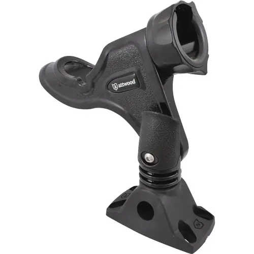 Warranty Included Attwood Marine Boat Pro Series Rod Holder w/Combo Mount Black 5010-4