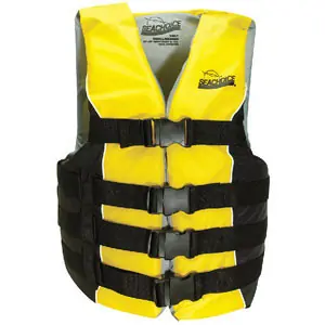 Last Chance Seachoice Black/Yellow 4Belt Vest-XX/XXXL 50-86430