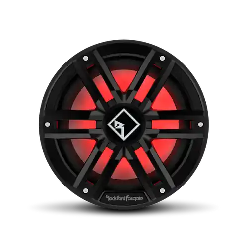 Professional Grade Rockford Fosgate M2 10" DVC 4 Ohm Color Optix Infinite Baffle Marine Subwoofer Black/Stainless Steel M2D4-10IB