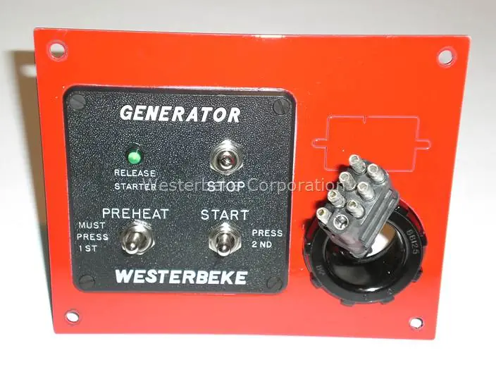 Westerbeke, Panel, genset start-stop baylnr, 042448 Free Shipping