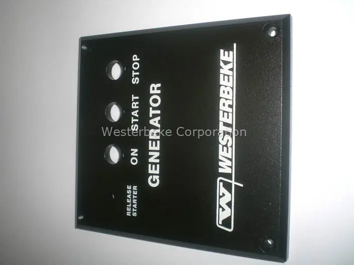 Westerbeke, Panel, plate-remote ctl gas gen, 033917 Time-Limited