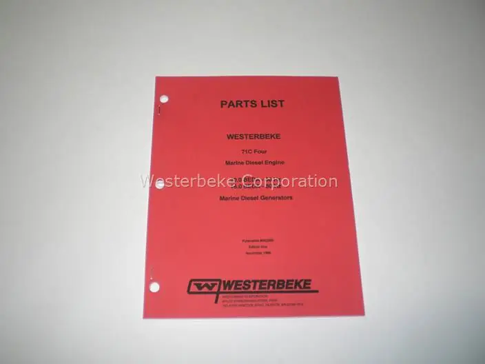 Westerbeke, Partlist 71c, 20.0 beda, 042000 Brand New