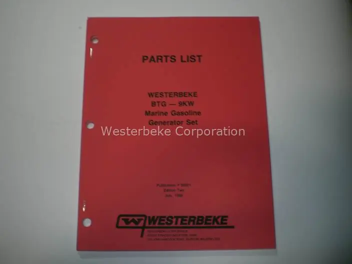 Westerbeke, Partlist 9.0 btg, 036801 Markdown