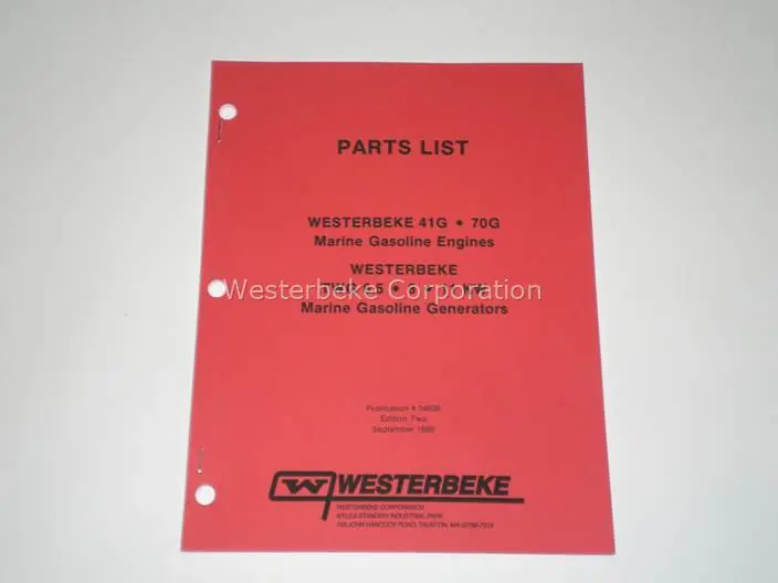 Westerbeke, Partlist twg-6.5-8-11kw, 034630 Don’t Miss Out