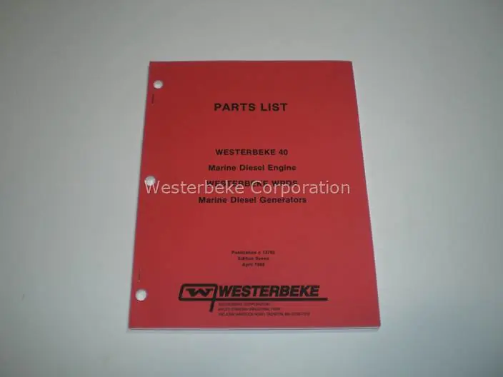 Westerbeke, Partlist w40, 013765 Money Back Guarantee