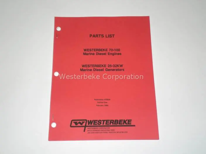 Hot Deal Westerbeke, Partlist w70-100, 033620