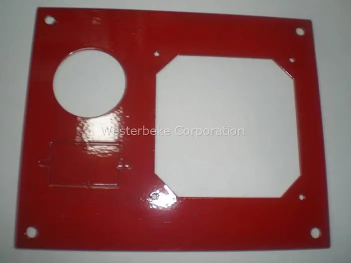 Brand New Westerbeke, Plate, genset start cntrl red, 043950