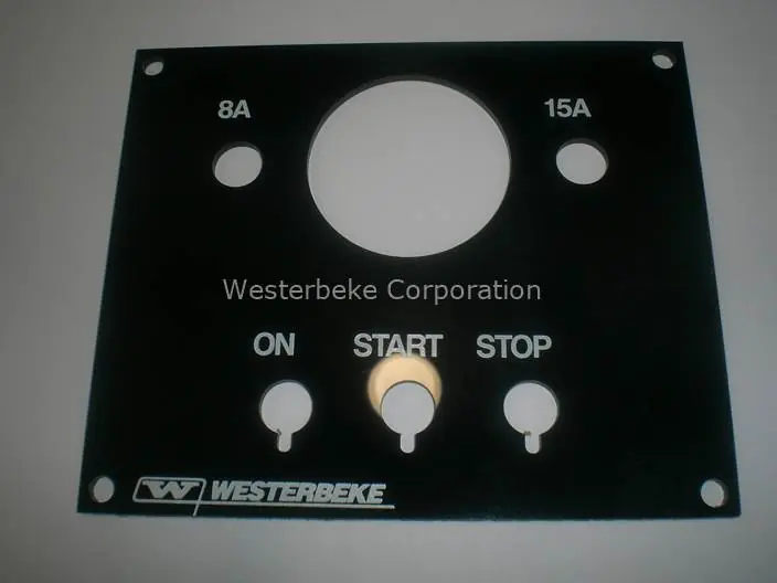 Westerbeke, Plate, ctl panel face, 038372 Seasonal Sale